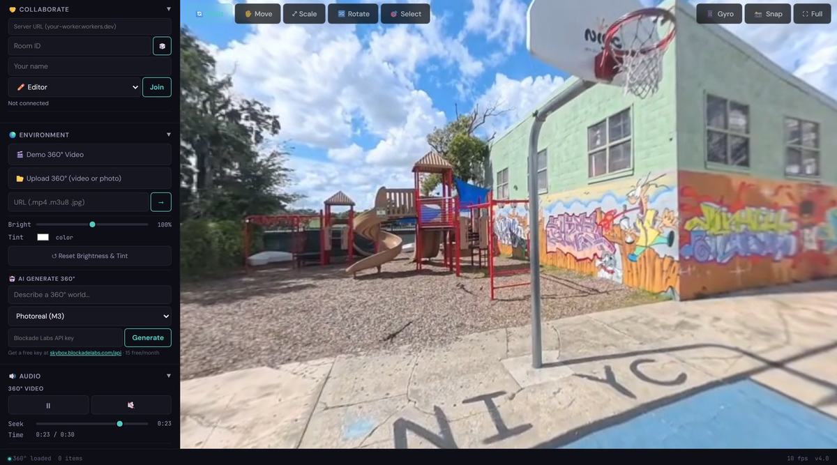 The Community 360 Builder open on a Parramore youth-center court